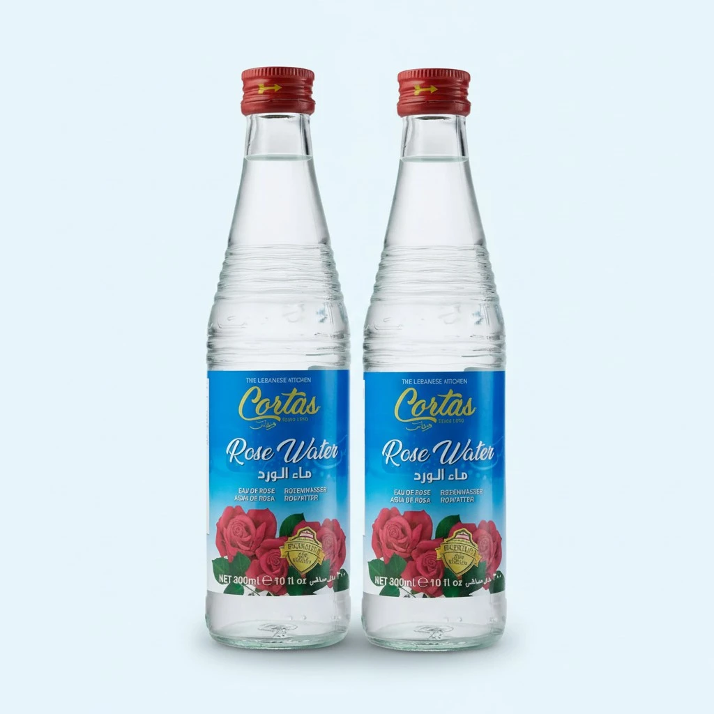 Cortas Premium Rose Water 10 oz - Pack 2