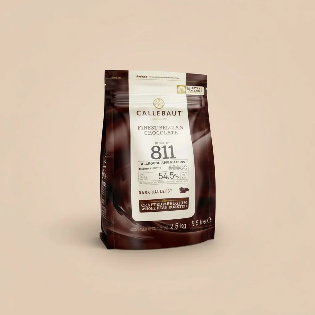 Callebaut Belgian Dark Couverture Chocolate Semisweet Callets, 54.5% - 5.5 Lbs
