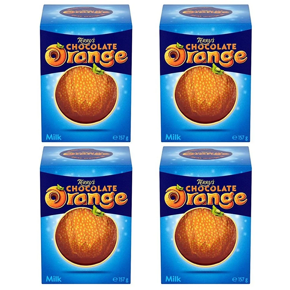 4-Pack Original Terrys Chocolate Orange Milk Chocolate Box Imported From The UK England