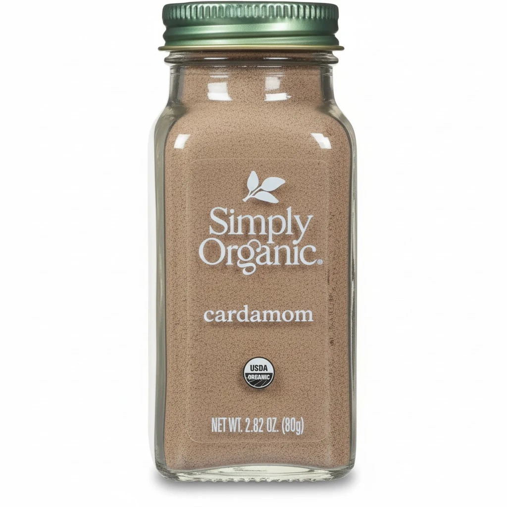 Simply Organic Cardamom, 2.82 Ounce, Certified Organic & Kosher, Aromatic, Subtly Spicy-Sweet, No ETO, Non Irradiated