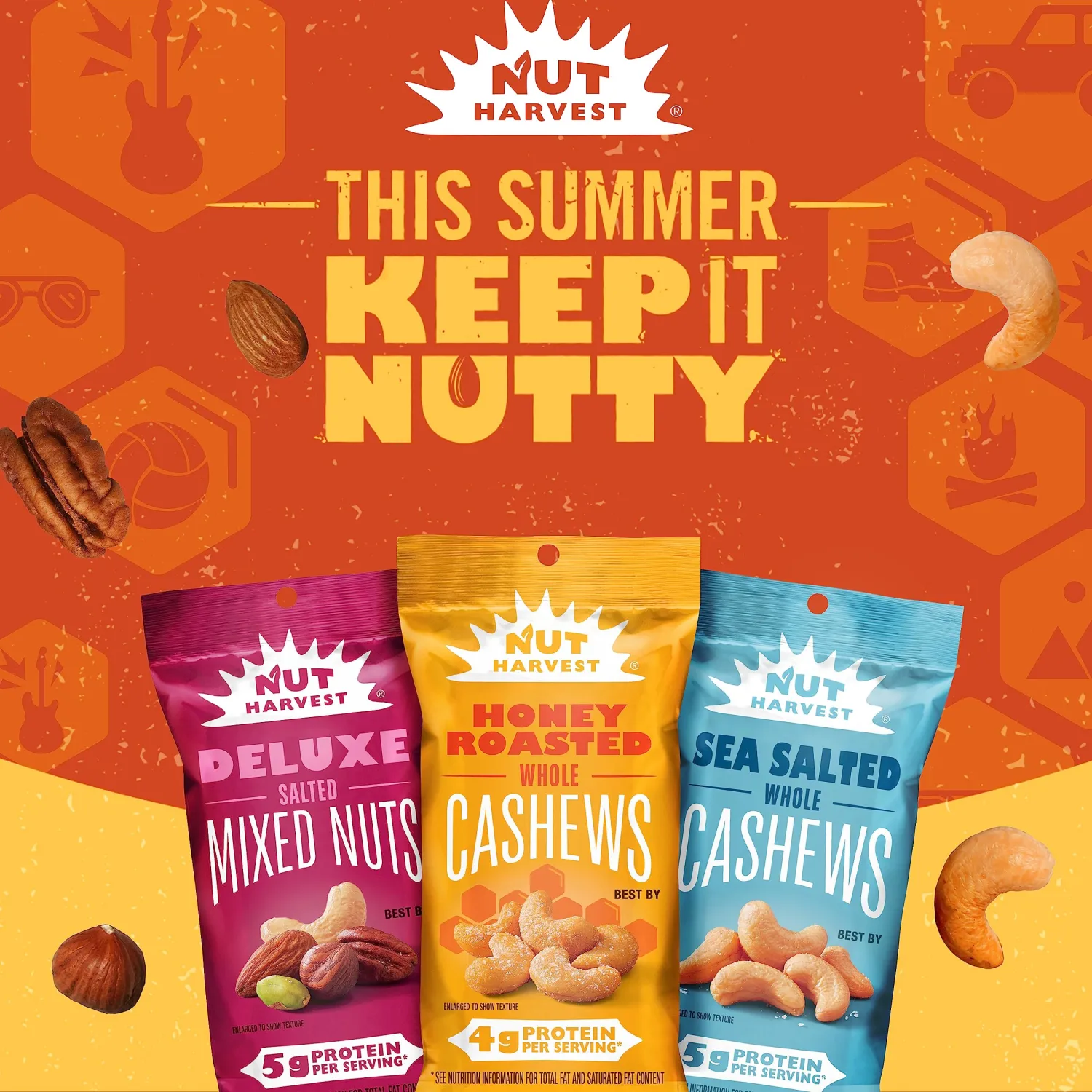 Nut Harvest, Trail Mix Variety Pack, 2.25 Ounce (Pack of 16)