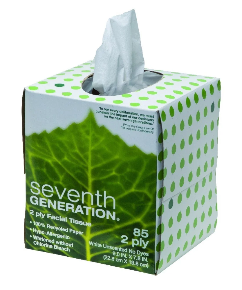 Seventh Generation Facial Tissues 2 Ply 85 Ct (Pack of 4)