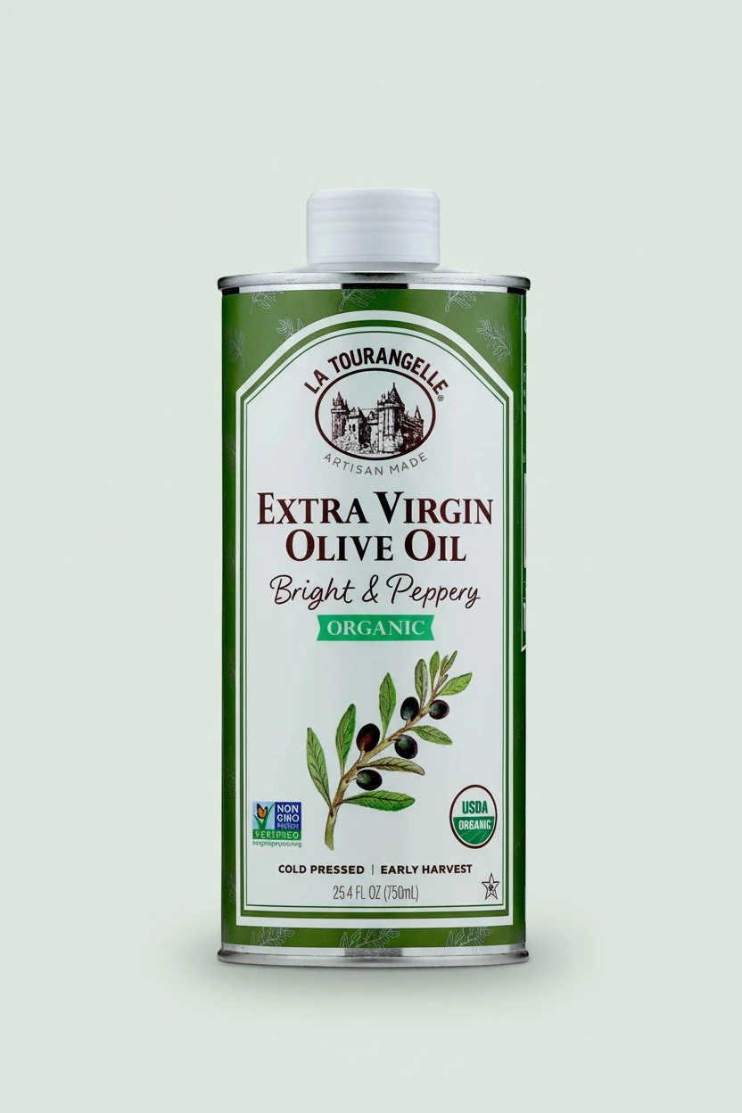 La Tourangelle, Organic Extra Virgin Olive Oil, Cold-Pressed High Antioxidant Picual Olives From Spain, 25.4 Fl Oz