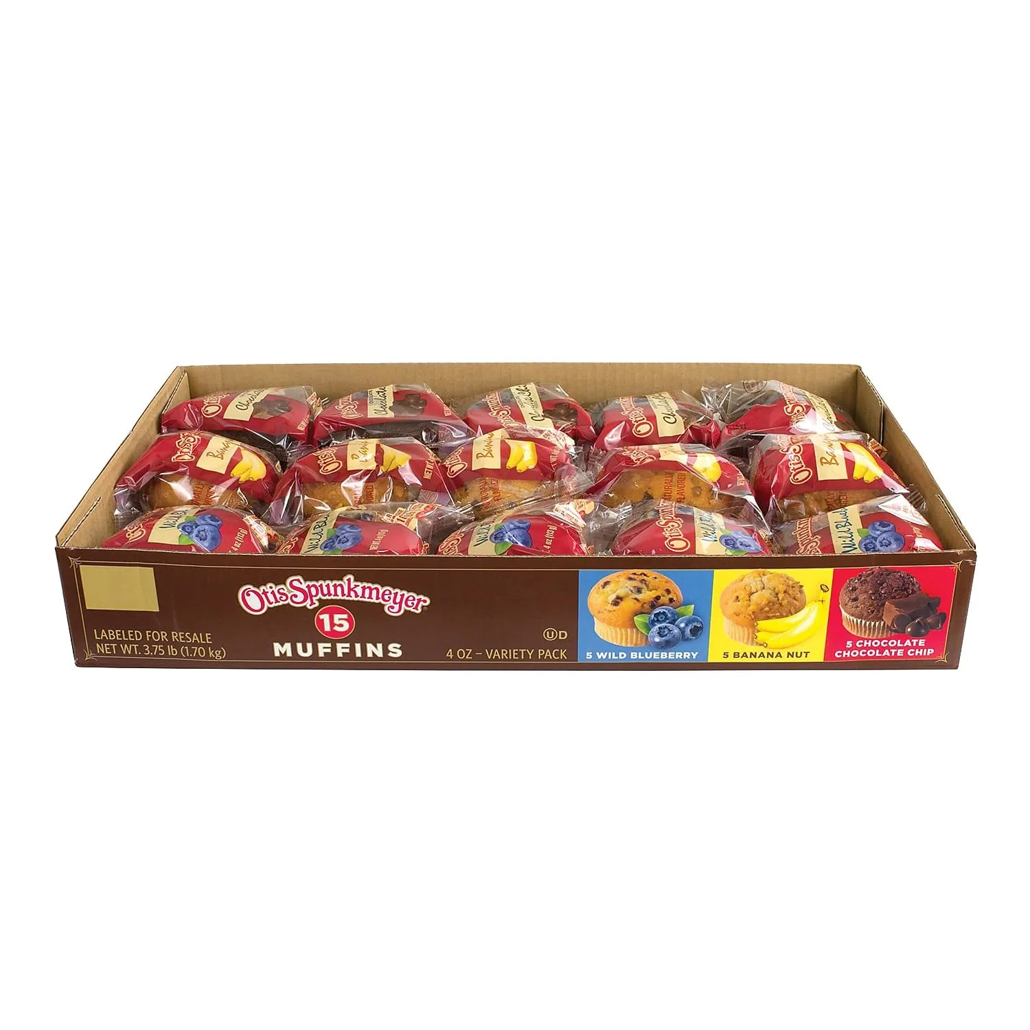 Otis Spunkmeyer Variety Muffins, 4 oz., 15/Pack (15101)