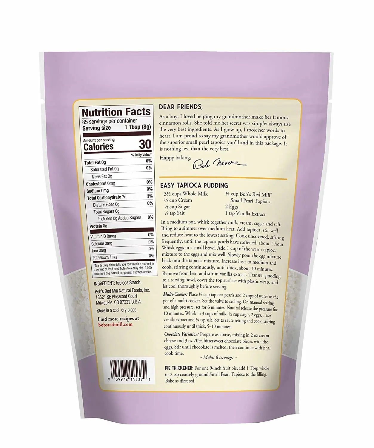 Bob's Red Mill Small Pearl Tapioca - 24 oz - 2 pk