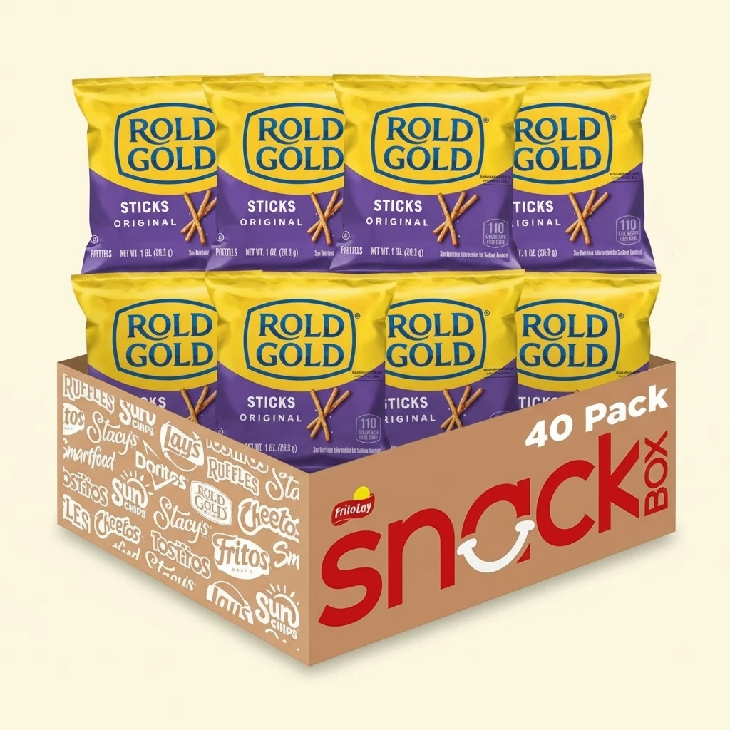 Rold Gold Pretzels, Sticks, 1 Ounce (Pack of 40)