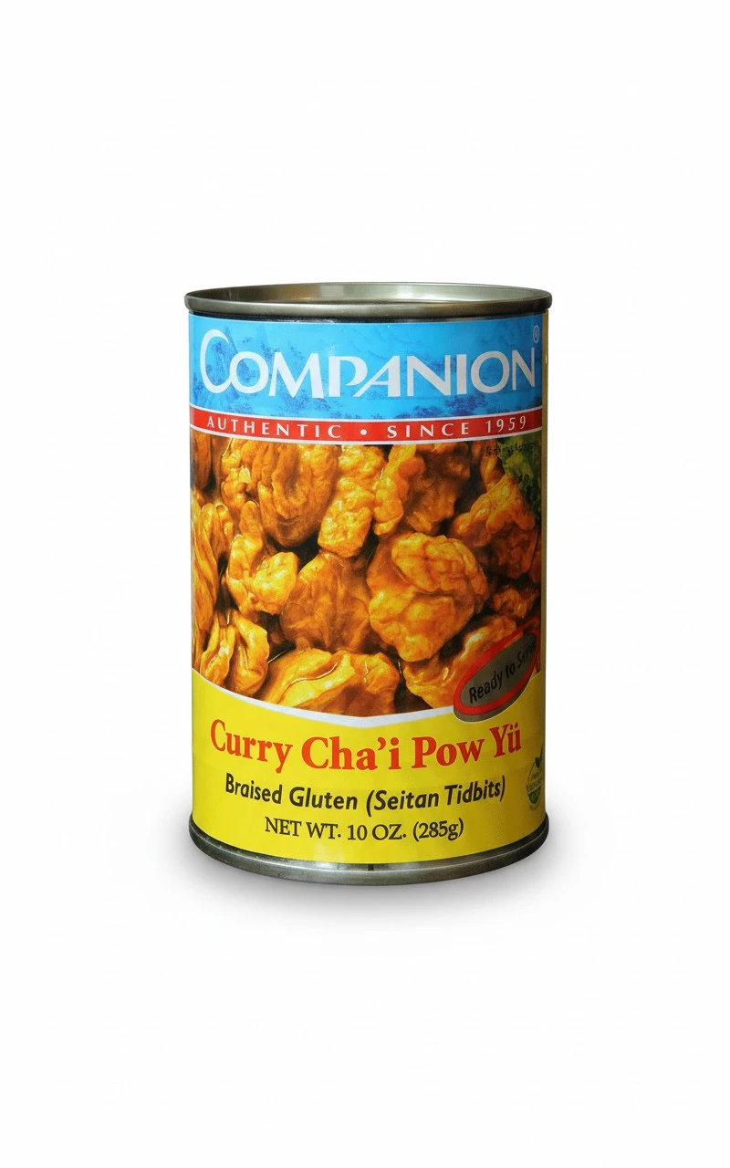 Companion - Curry Braised Gluten Seitan Tidbits, 10 oz. Can (Pack of 6)