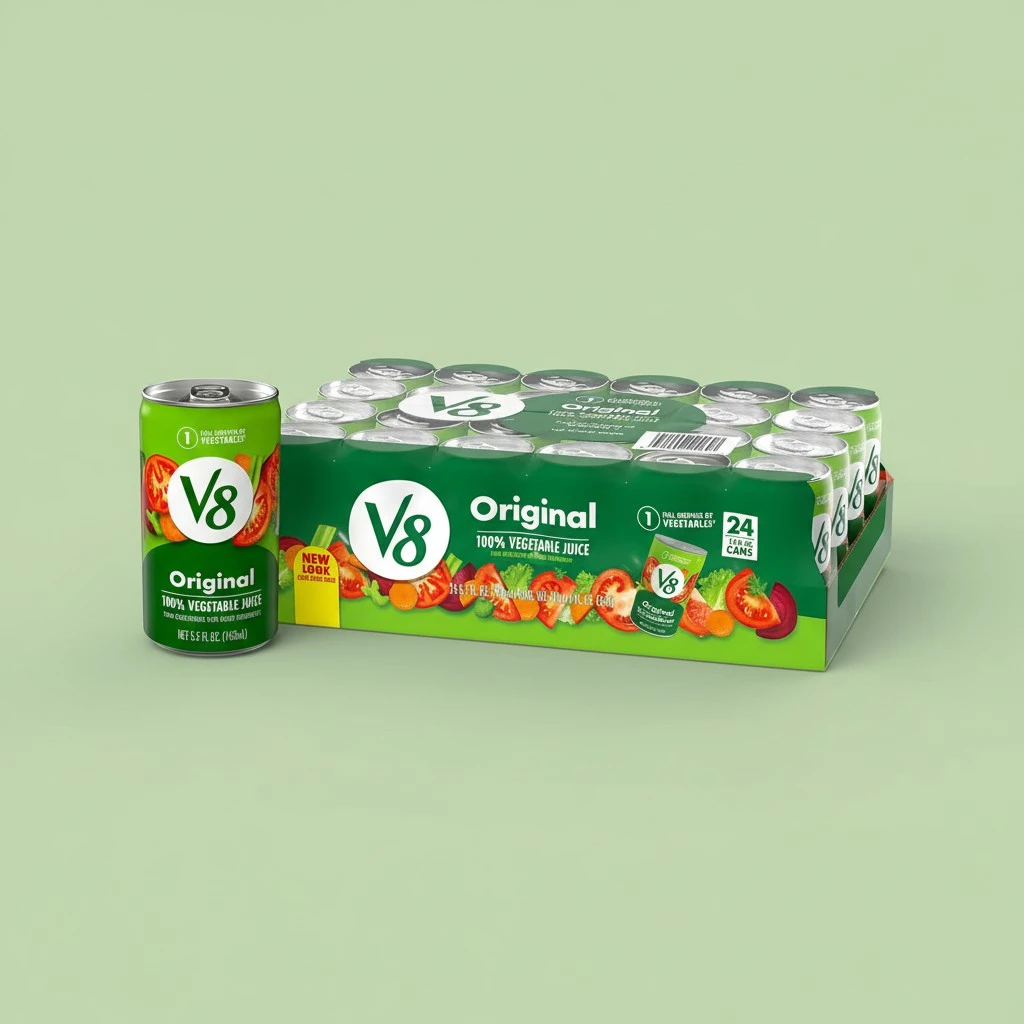V8 Original 100% Vegetable Juice, 5.5 fl oz Can (24 Pack)
