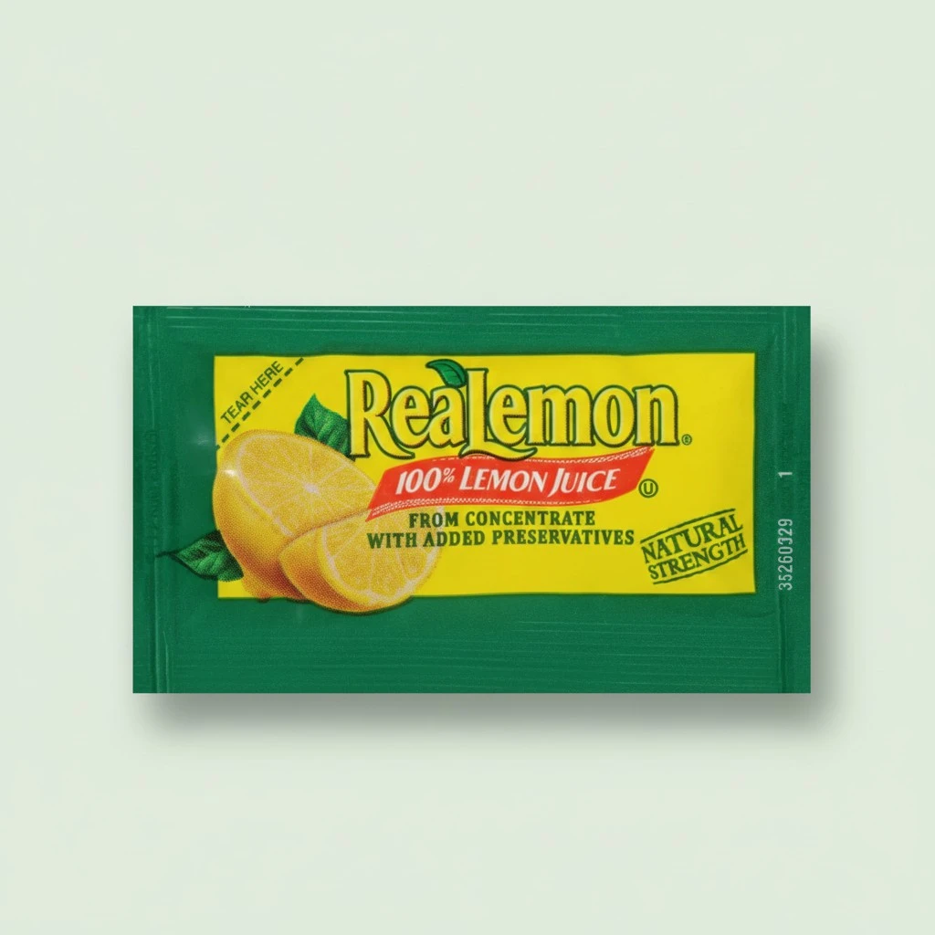 REALEMON Single Serve Lemon Juice, 4 gr. (Pack of 200)
