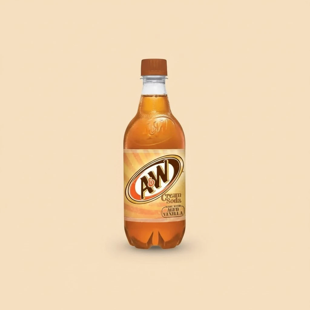 A&W Cream Soda, Made With Aged Vanilla, 20 Fl Oz Bottles, (Pack of 12, Total of 240 Fl Oz)