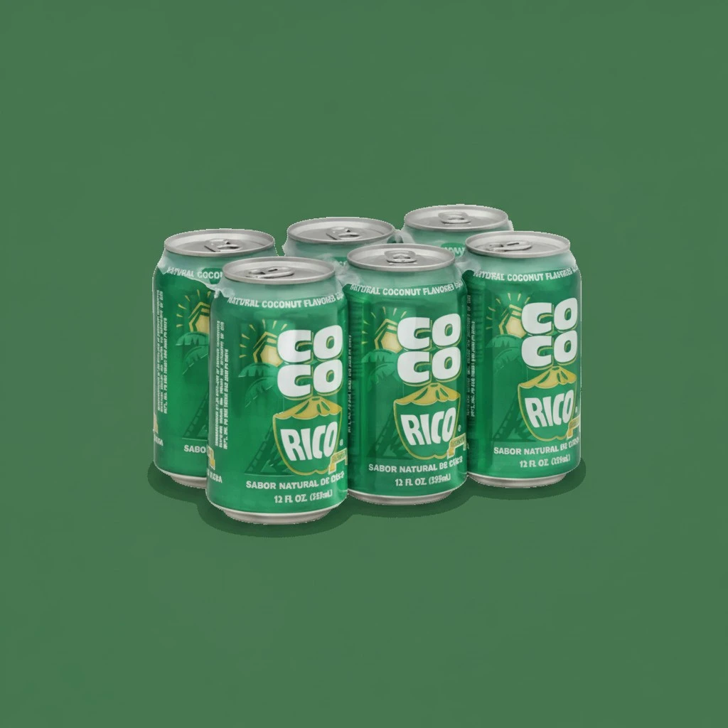 Coco Rico Coconut Soda (Pack of 6),12 Fl Oz / 355 ml Can