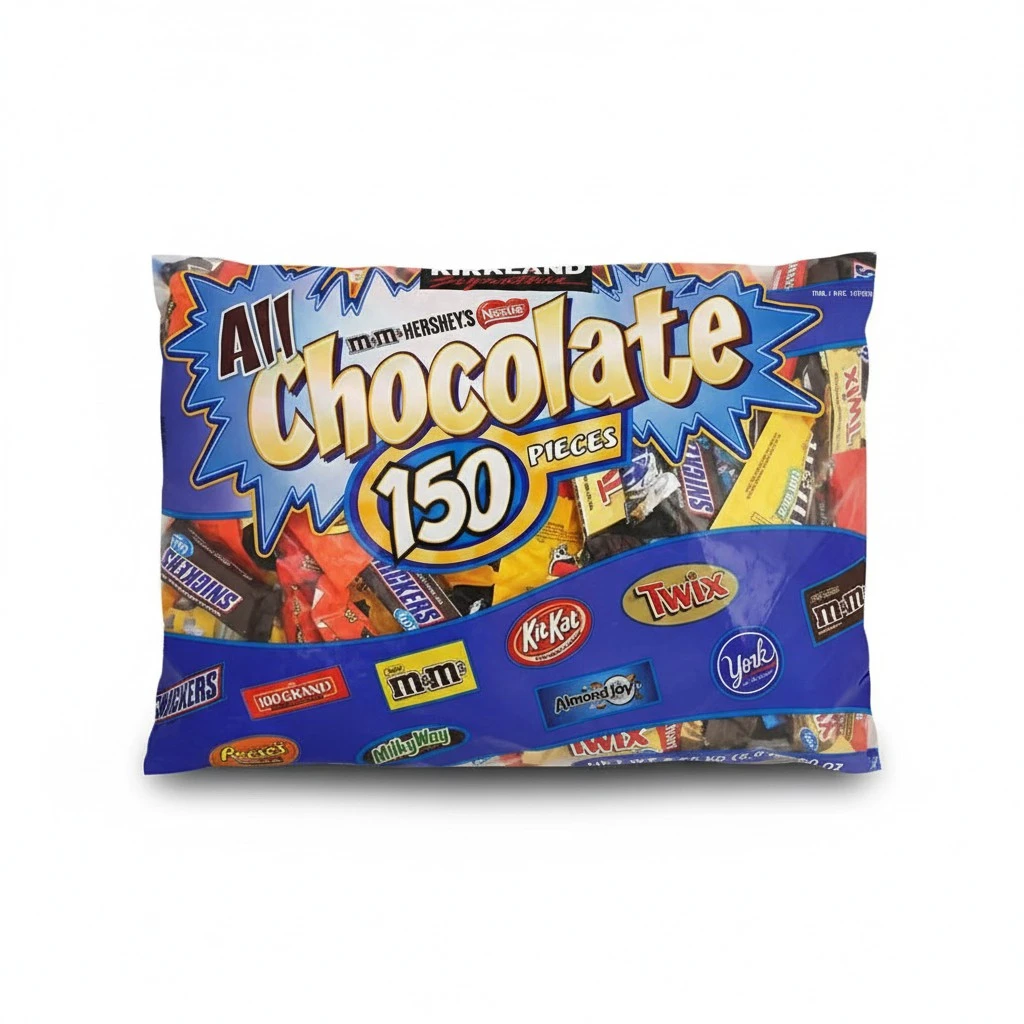 Kirkland Signature All Chocolate Candy Pieces Bulk Assortment for Halloween, Parties, School: 150 Pcs (5.6 lbs)