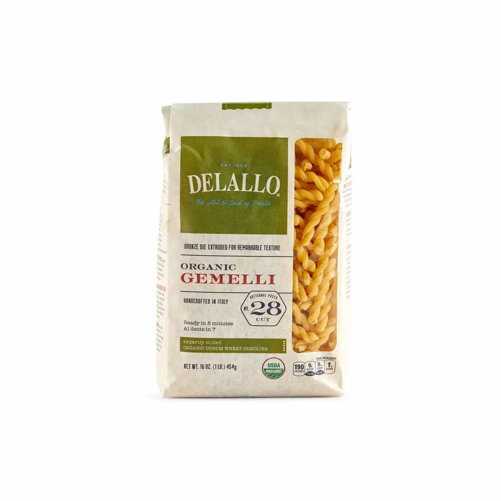 Delallo - Organic Gemelli Pasta - Case of 1 - 1 lb