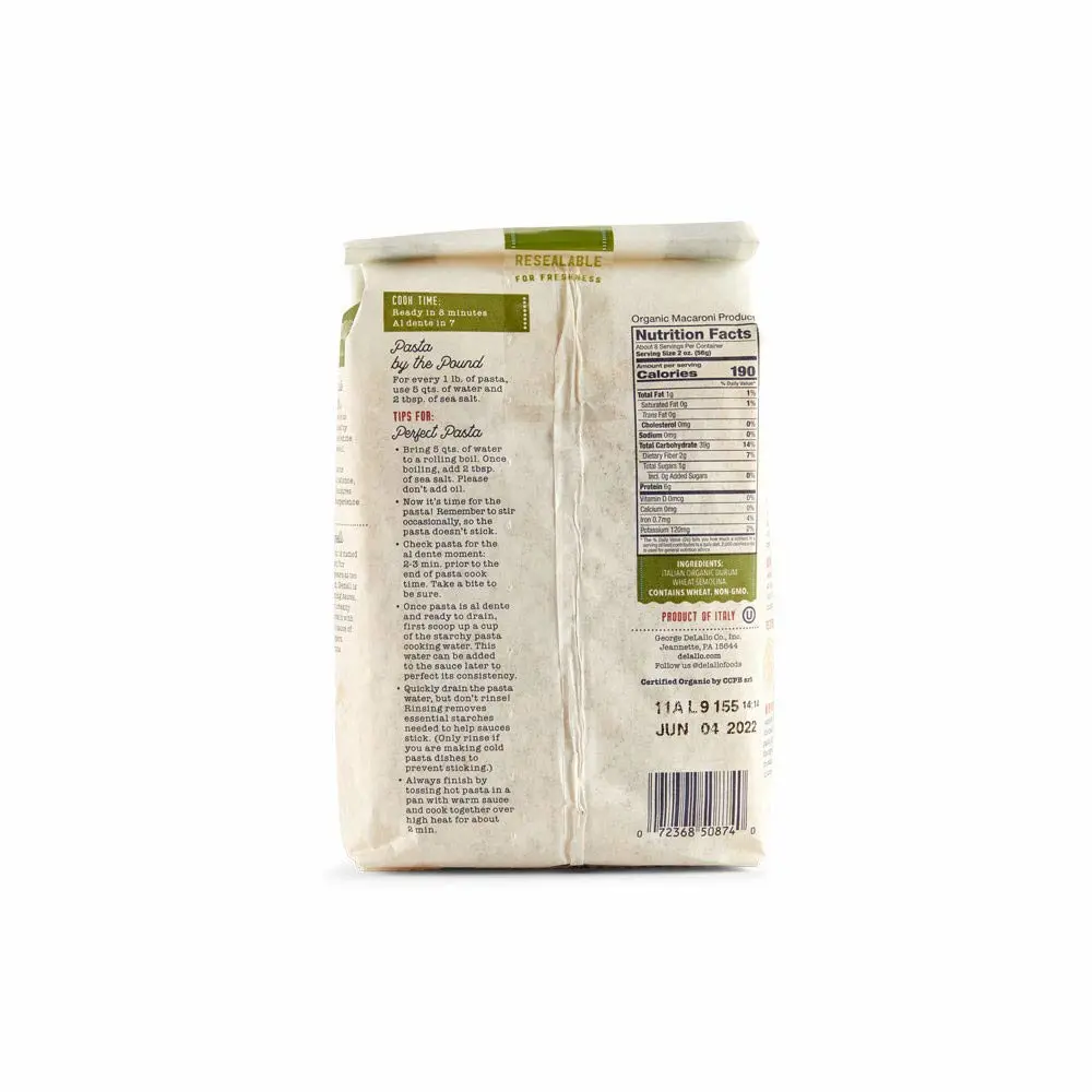 Delallo - Organic Gemelli Pasta - Case of 1 - 1 lb