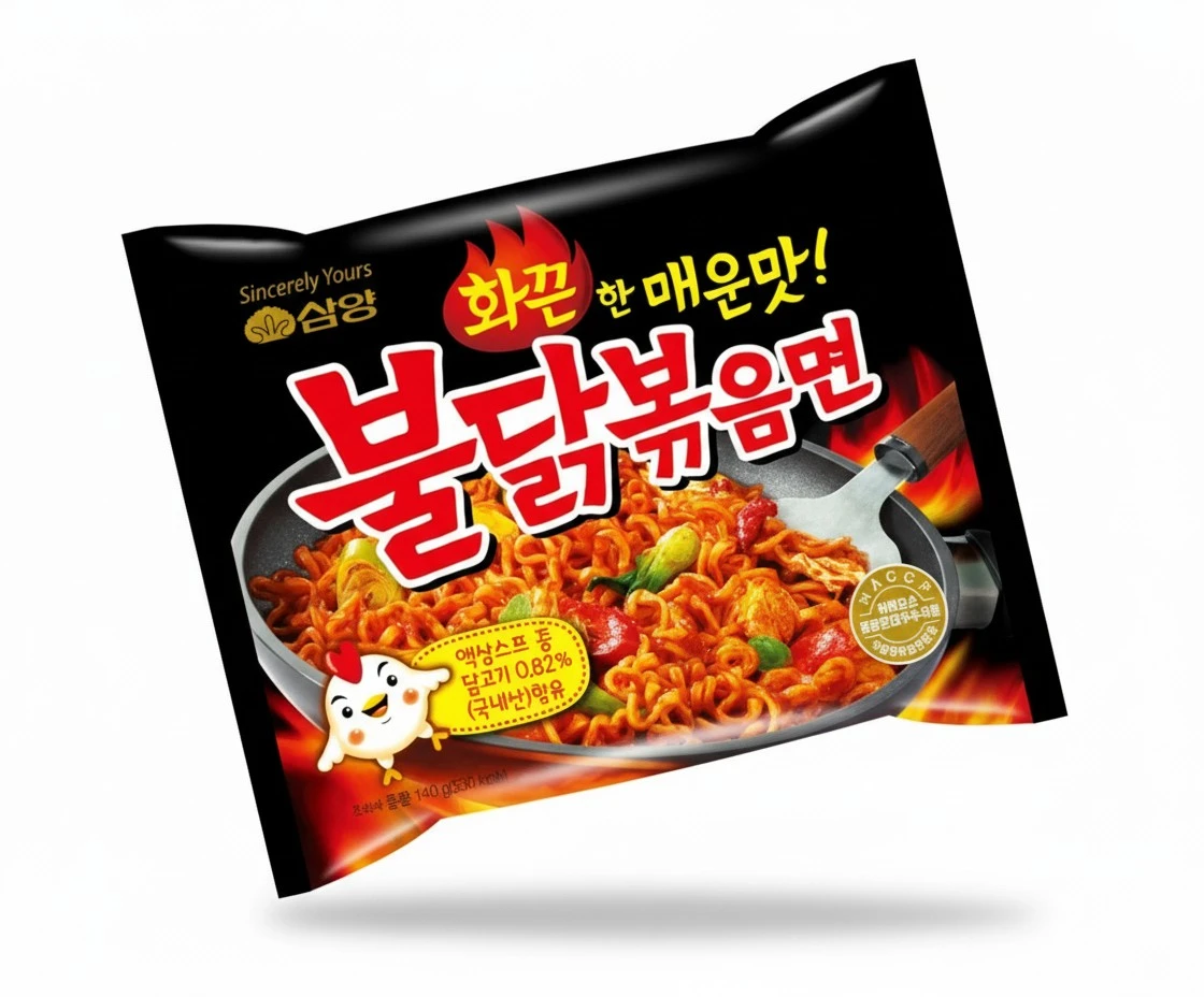Samyang Buldak Chicken Stir Fried Ramen Korean Ramen (Original, 5 Pack)