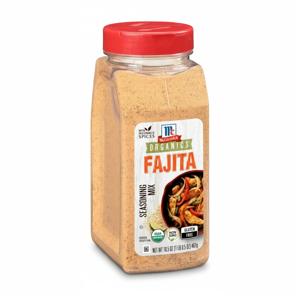 McCormick Organics Fajita Seasoning Mix (Gluten Free, Non-GMO), 16.5 oz