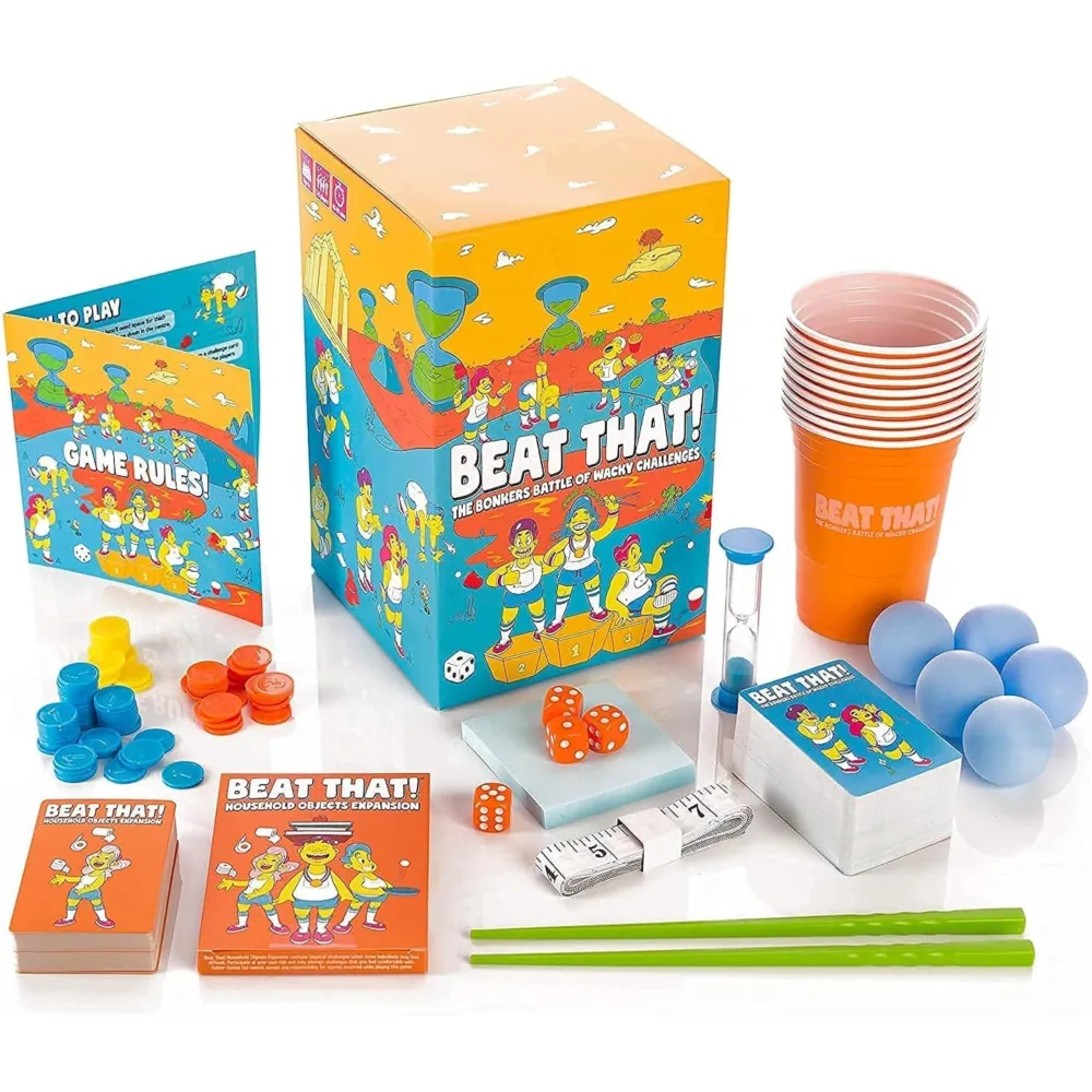 Gutter Games Beat That! Game and Household Objects Expansion Combo Pack [Family Party Game for Kids & Adults]