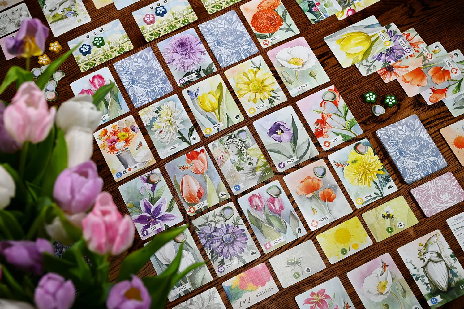 Pencil First Games Floriferous Card Game – A Relaxing Garden Game of Picking, Pairing, and Arranging Flowers by Pencil First Games for 1-4 Players