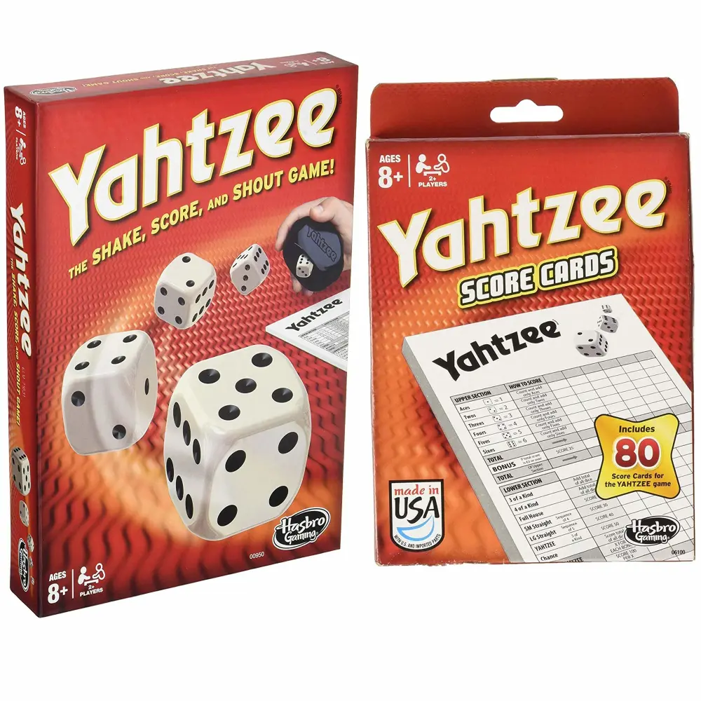 FIAHNG Yahtzee Classic Family Board Game with Score Pads for All Ages 6+