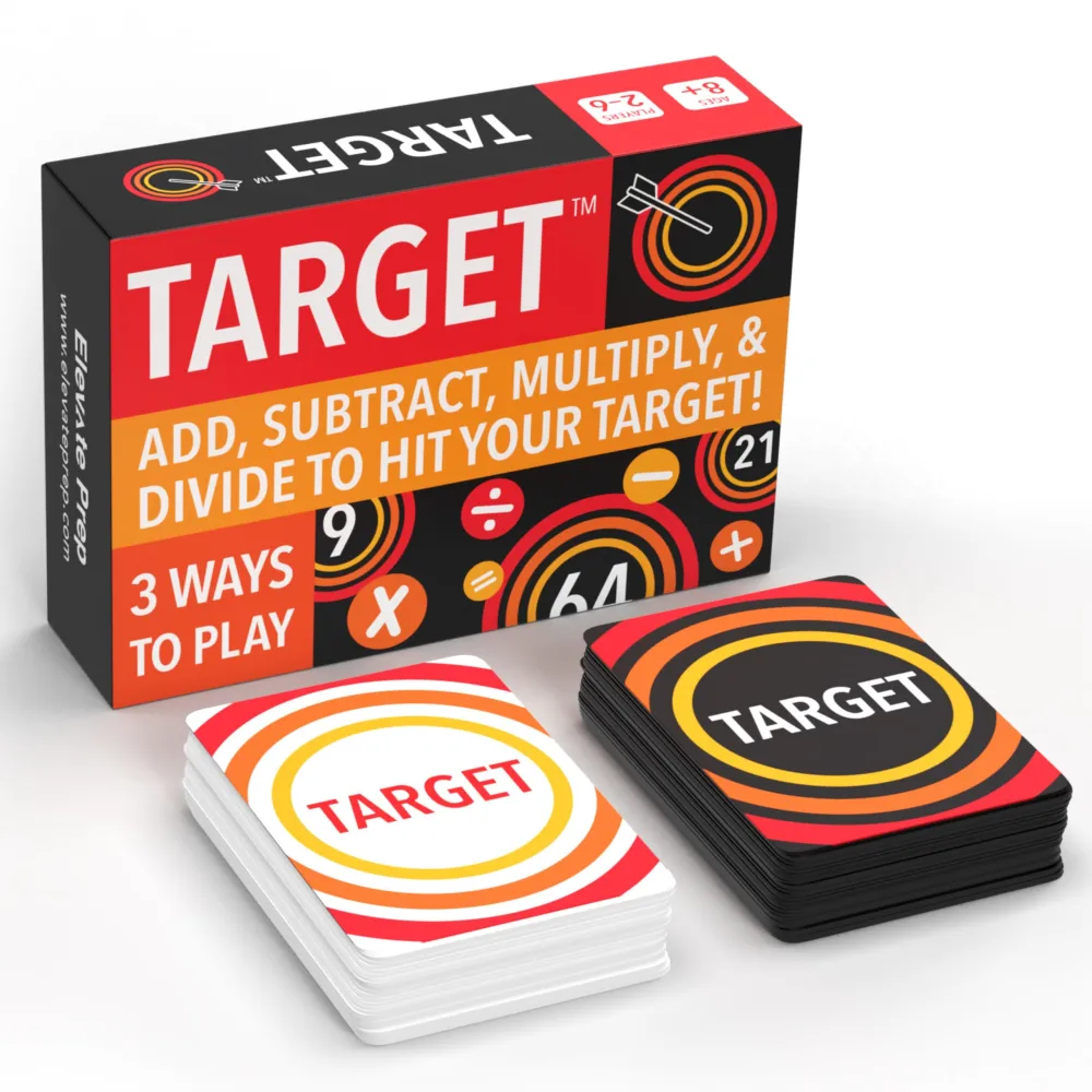 Target Math Game | A Teacher-Recommended, Fast-Paced Mental Math Game for Practicing Addition, Subtraction, Multiplication, & Division | Ages 8+