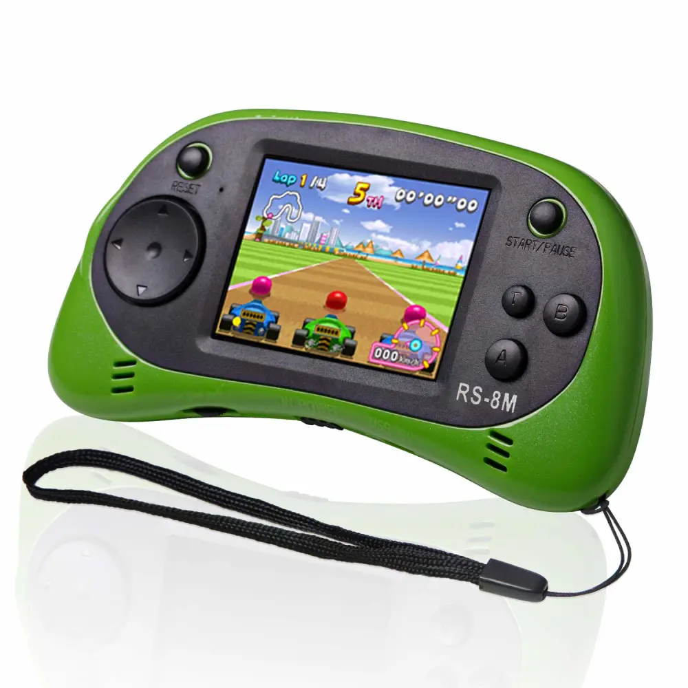 Kids Handheld Game Portable Video Game Player with 200 Games 16 Bit 2.5 Inch Screen Mini Retro Electronic Game Machine for Boys Girls (Green)