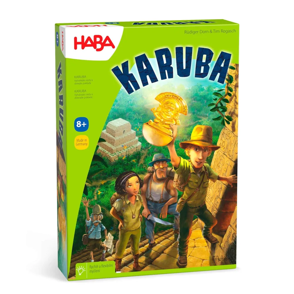 HABA Karuba - Jungle Adventure Tile Placement Family Puzzle Game - Exciting Family Games & Kids Board Games Ages 8-12 (Made in Germany)