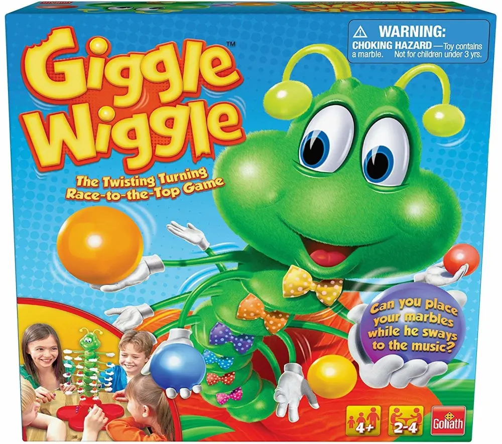 Goliath Giggle Wiggle - The Twisting Turning Race to Get Your Marbles to The Top Game, Multi Color, 48 months to 1188 months