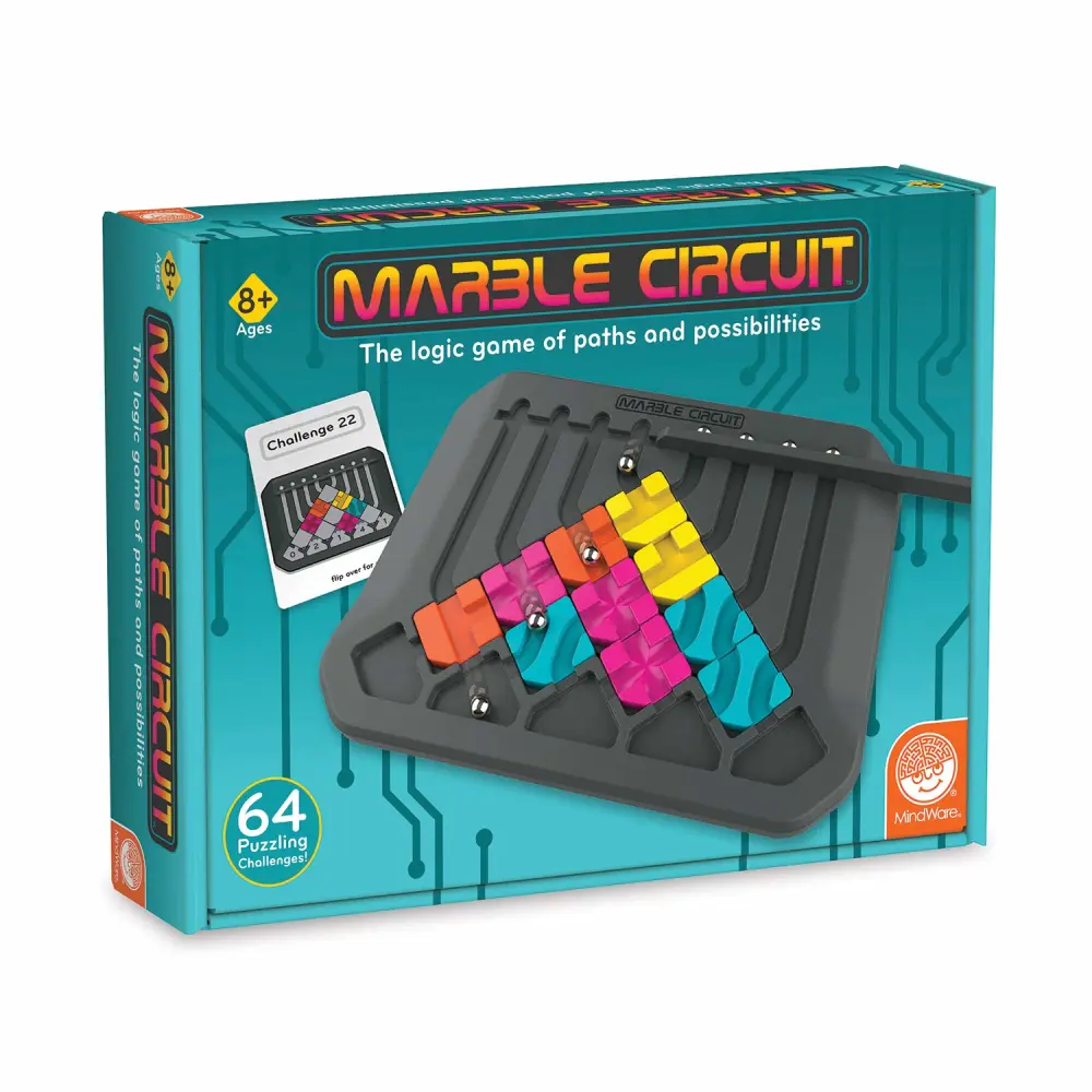 MindWare Marble Circuit Puzzle - 64 Challenges - Ages 8+