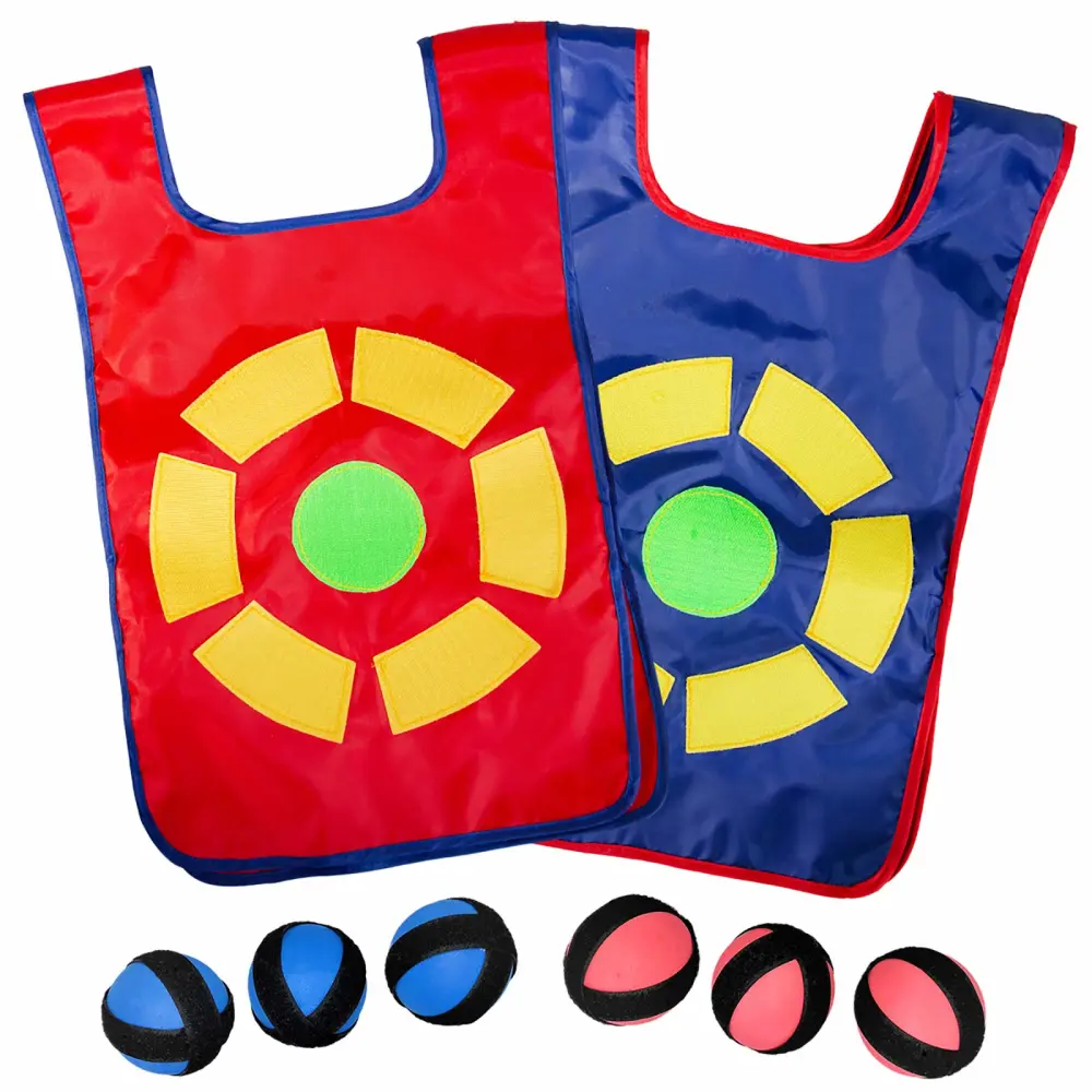 Ultimate Dodgeball Game for Kids | 2-Player Toy Set 2 Vests, 6 Dodge Balls, & Drawstring Bag | Fun Dodge Tag Game for Indoor and Outside for Boys and Girls 6+ Years