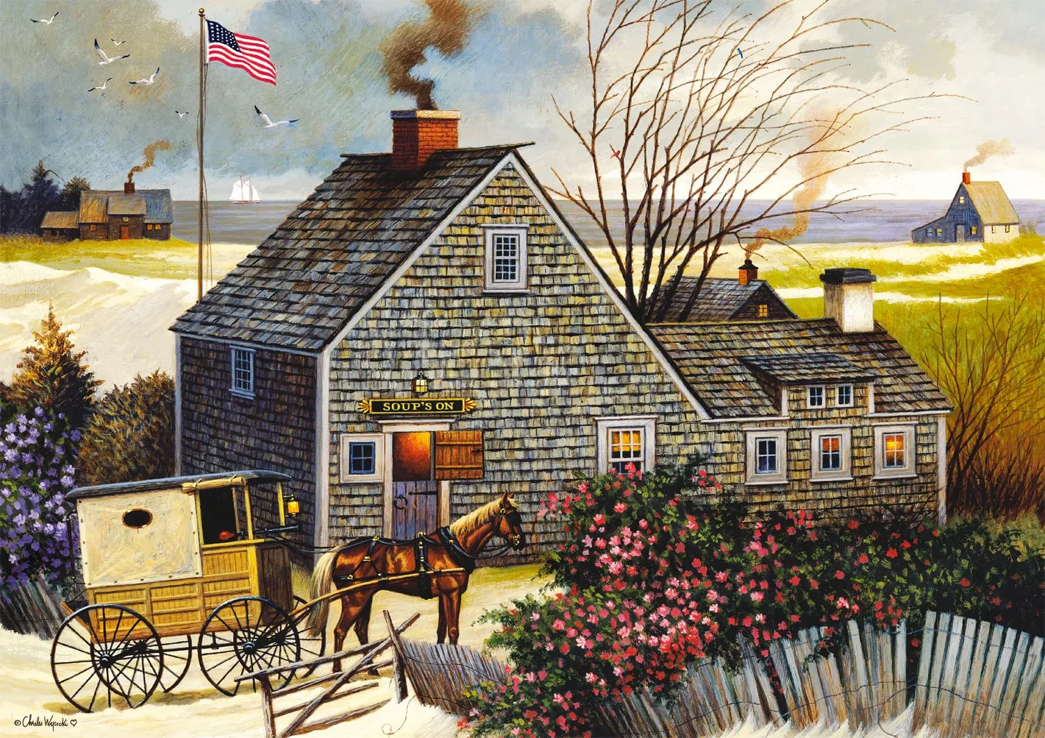 Buffalo Games - Charles Wysocki - Grandeur Impression - 300 Large Piece Jigsaw Puzzle