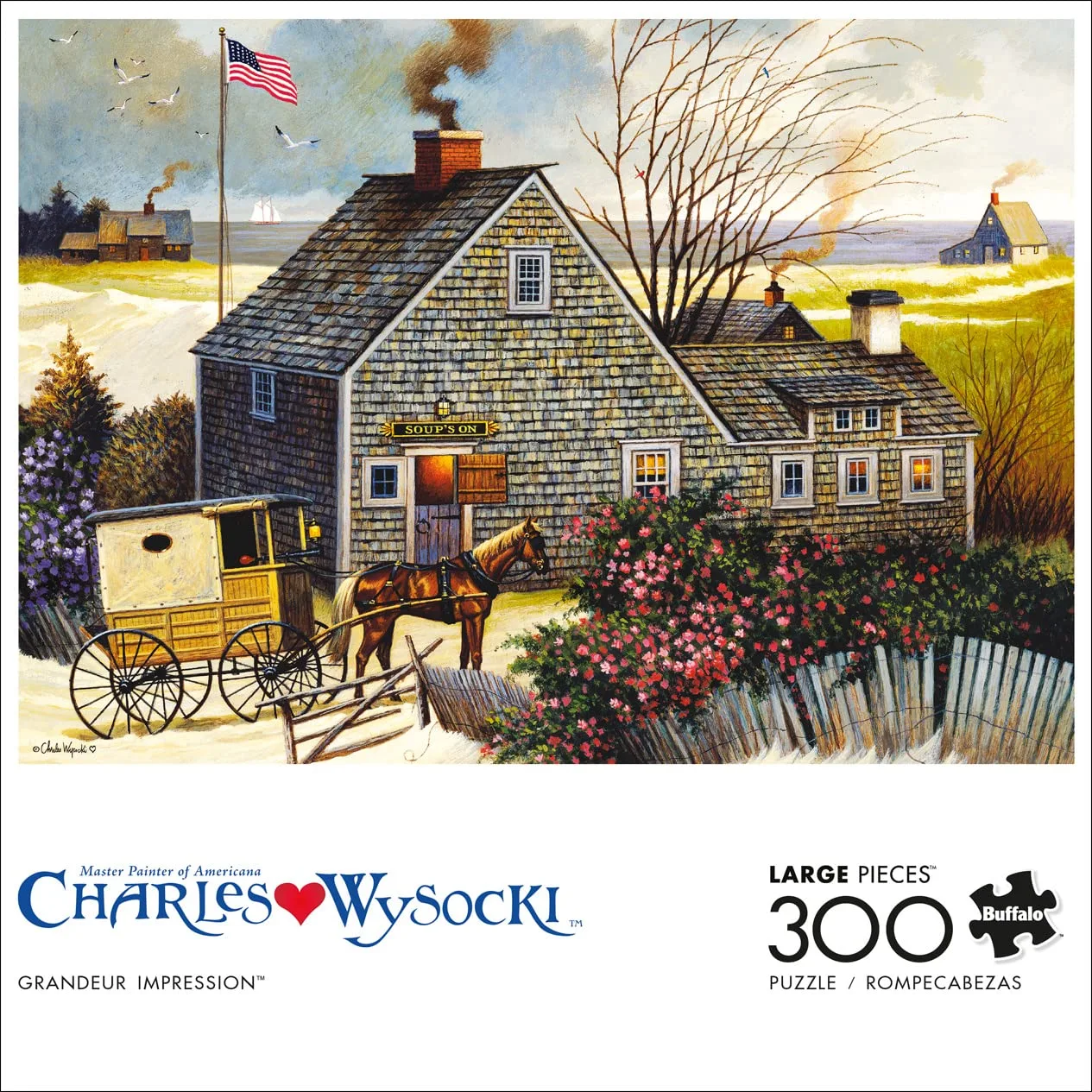 Buffalo Games - Charles Wysocki - Grandeur Impression - 300 Large Piece Jigsaw Puzzle