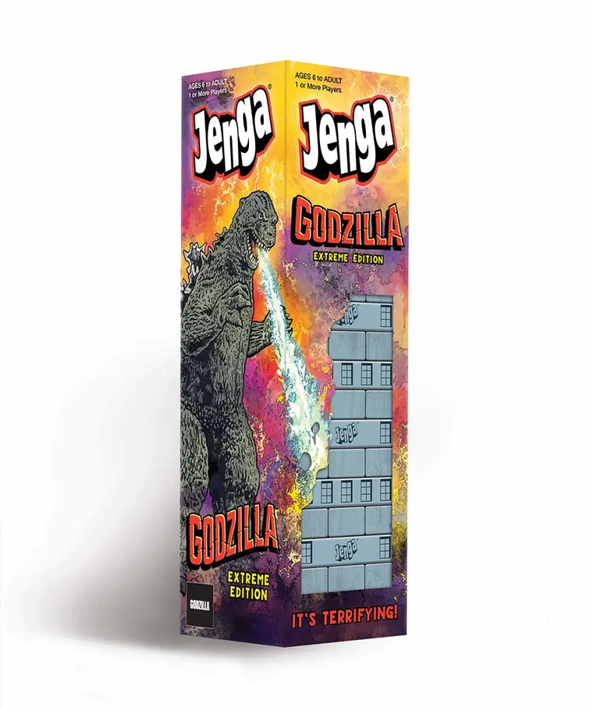 Jenga: Godzilla Extreme Edition | Based on Classic Monster Movie Franchise Godzilla | Collectible Jenga Game | Unique Gameplay Featuring Movable Godzilla Piece