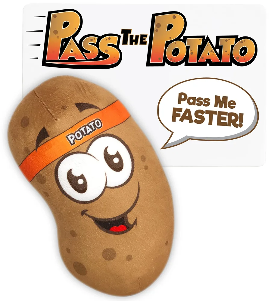 Move2Play, Pass The Potato, Hilariously Wild and Fun Active Play Game | Easter Basket Stuffer | Easter Gift for Kids & Toddlers | Boys & Girls Ages 3, 4-8+ | Indoor/Outdoor Toy (Brown Potato)