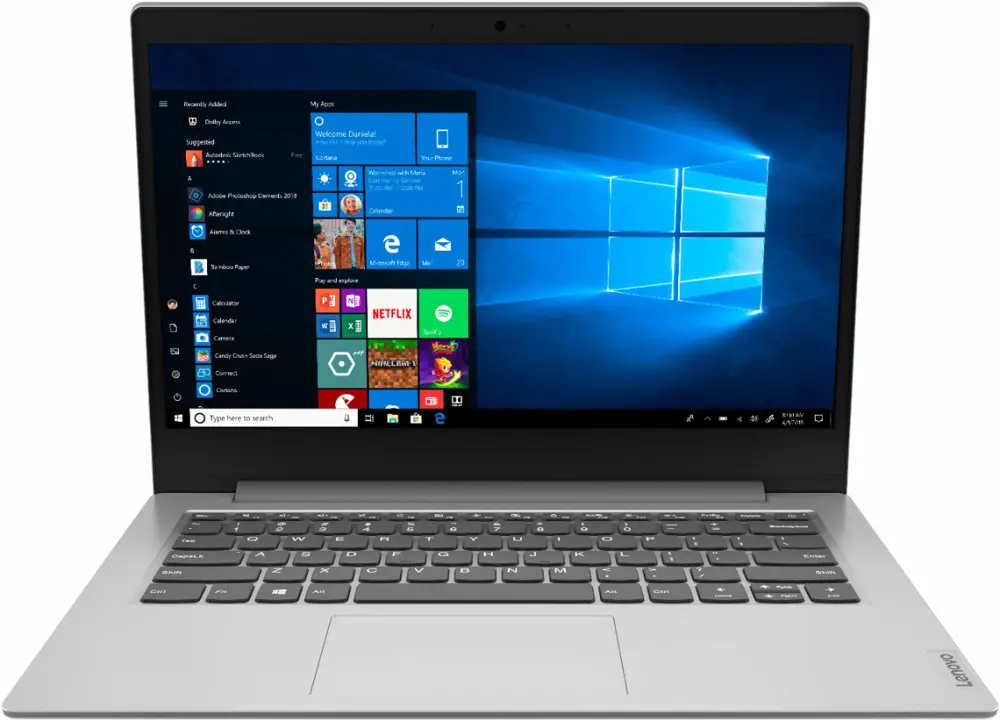 Lenovo - IdeaPad 1 14" Laptop - AMD A6-Series - 4GB Memory - AMD Radeon R4-64GB eMMC Flash Memory - Platinum Gray - 81VS009GUS