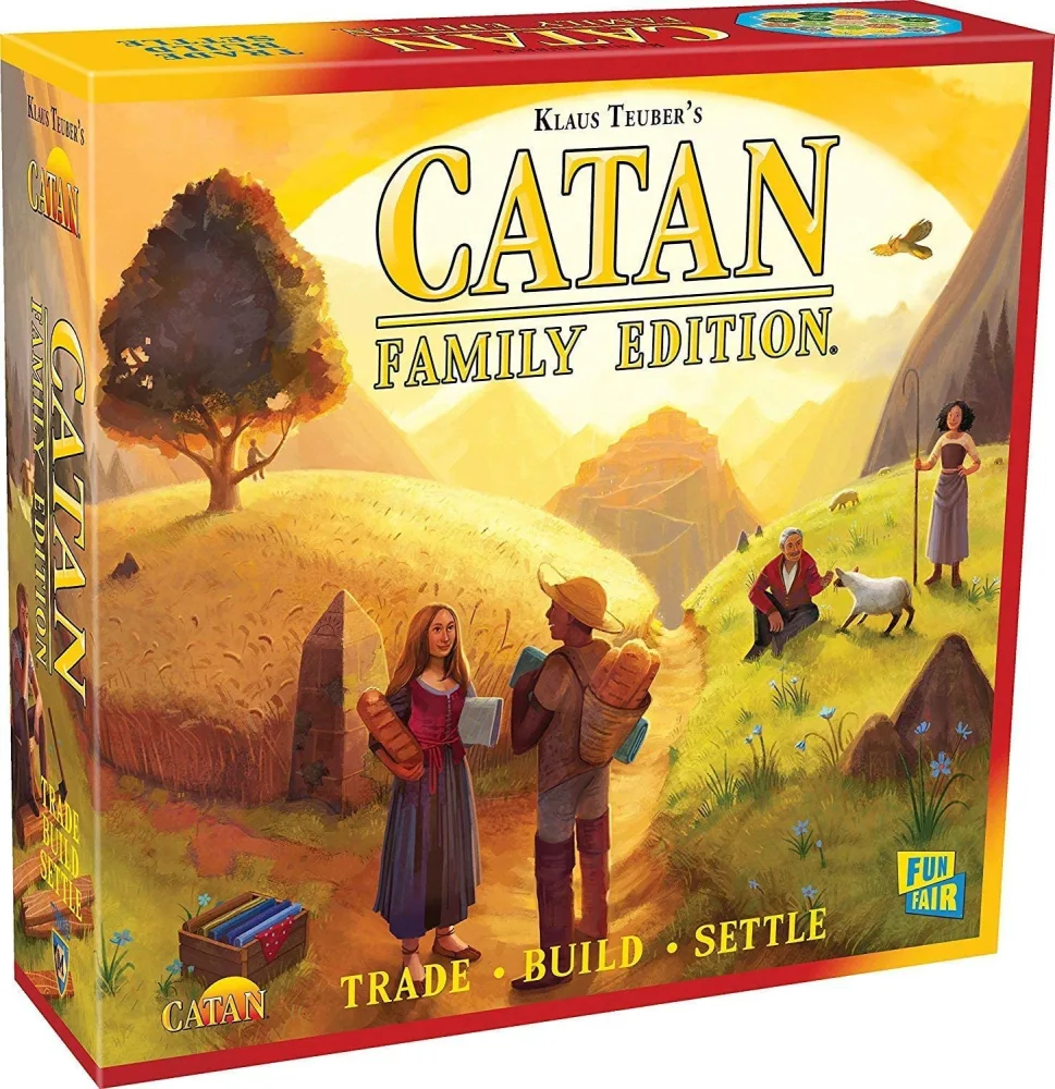 CATAN Family Edition Board Game - Embark on a Quest for Settlement! Strategy Game for Kids & Adults, Ages 10+, 3-4 Players, 60 Minute Playtime, Made by CATAN Studio