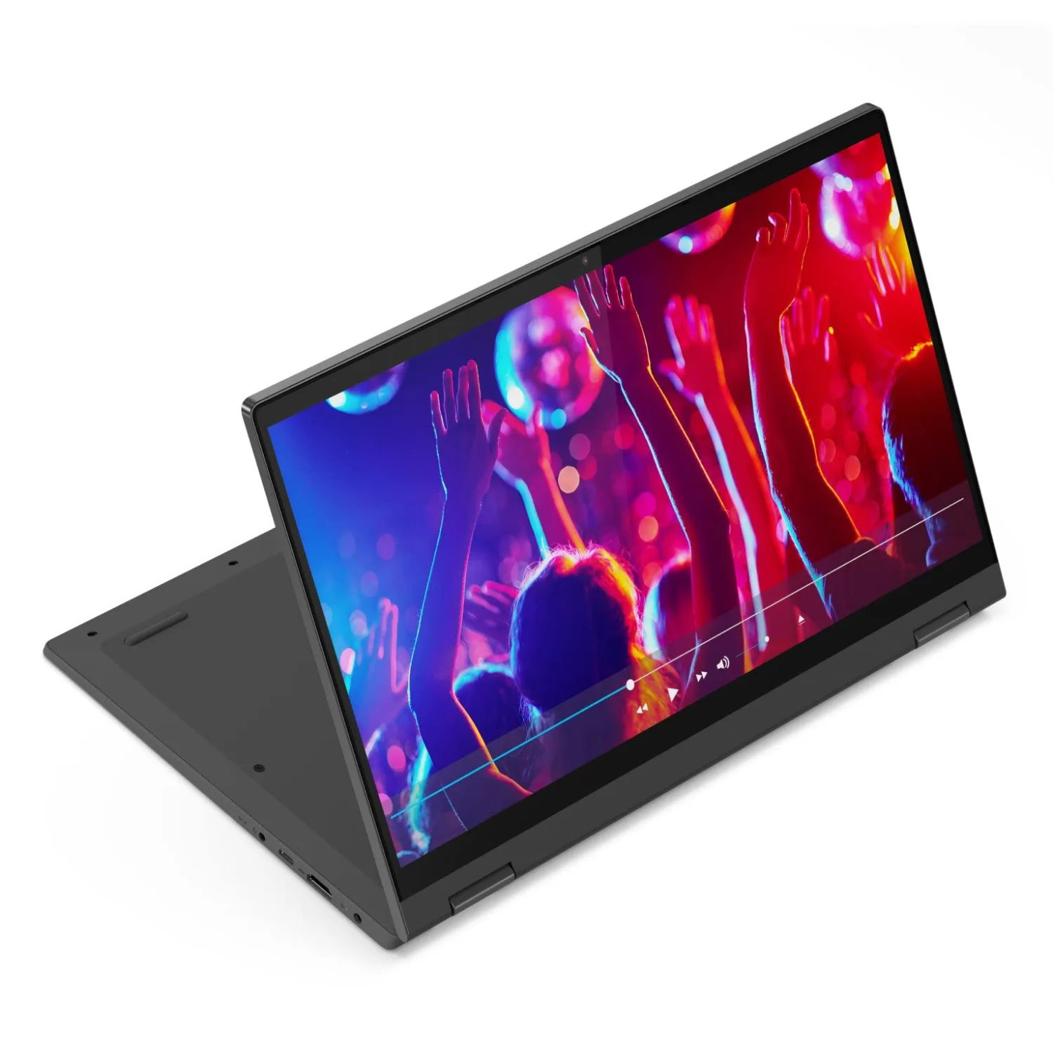 2022 LENOVO IdeaPad Flex 5i 14in Touchscreen 2-in-1 Laptop 11th Dual-Core Intel i3-1135G4 4GB DDR4 128GB NVMe SSD UHD Graphics HDMI USB-C Fingerprint WiFi-5 Windows 11 , Gray w/32GB Drive
