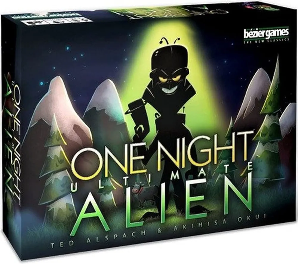 Bezier Games One Night Ultimate Alien, Fun Party Game for Large Groups, Fast-Paced Gameplay, Engaging Social Deduction, Hidden Roles & Bluffing, Great Game for Kids & Families