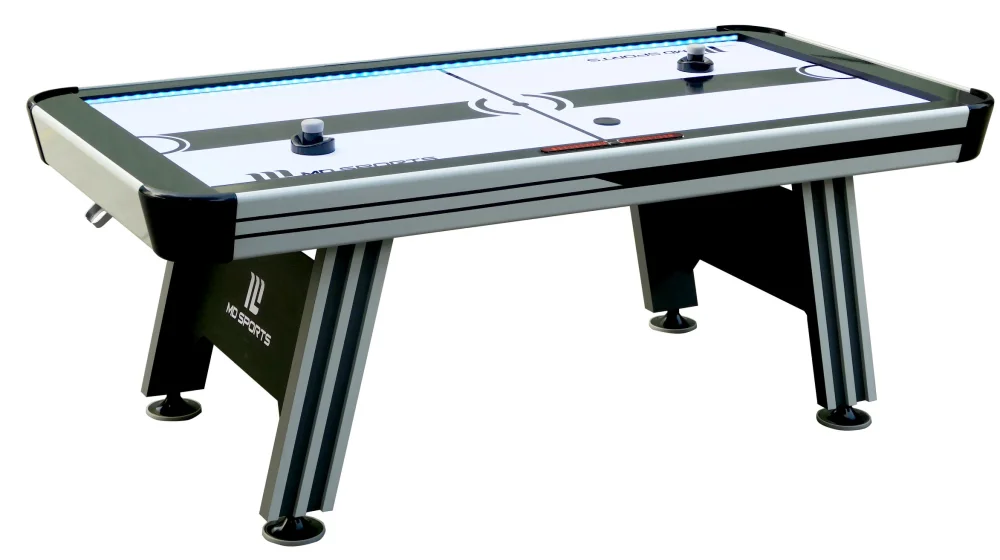MD Sports Air Hockey Multiple Styles Game Tables, Indoor Arcade Gaming Sets with Electronic Score Systems, Perfect for Family Game Rooms
