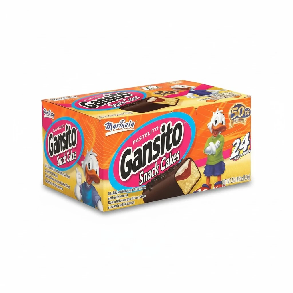 Marinela, Gansito Snack Cakes, 1.76 oz, 24-Count