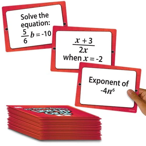 EAI Education Pre-Algebra/Algebra Line-Up Cards: Grade 7+