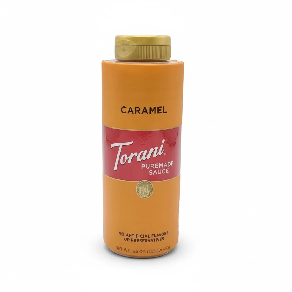 Torani Puremade Sauce, Caramel, 16.5 Ounces(Pack of 4)