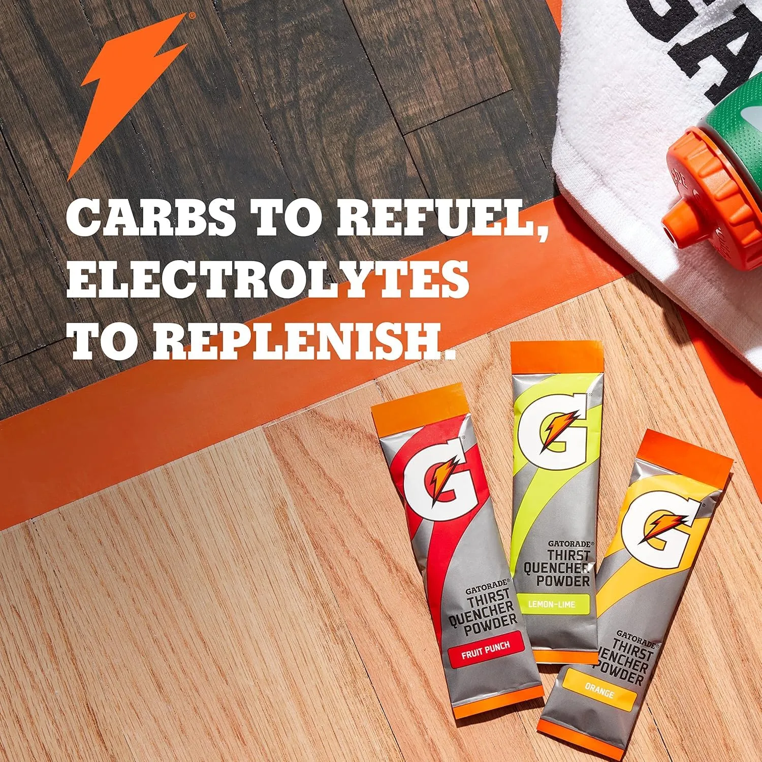 Gatorade Thirst Quencher Powder, 4 Flavor Variety Pack, 21oz Pouches (Pack of 32)