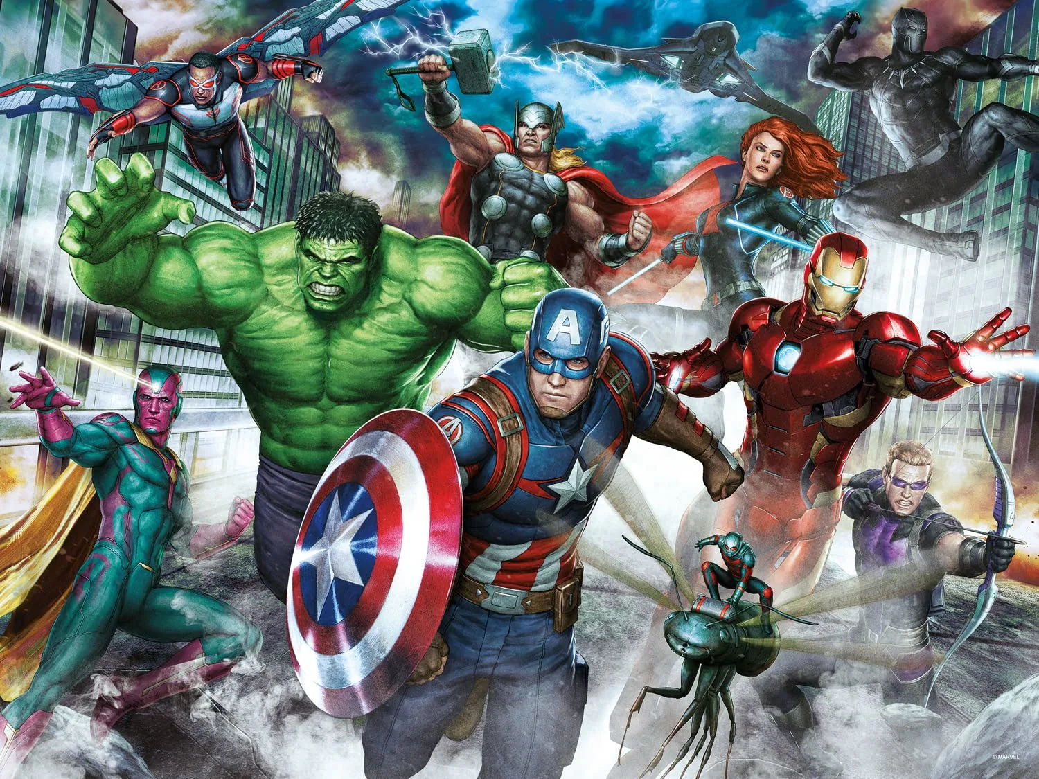 Buffalo Games - Marvel - Assemble! - 400 Piece Jigsaw Puzzle for Families Challenging Puzzle Perfect for Family Time - 400 Piece Finished Size is 21.25 x 15.00