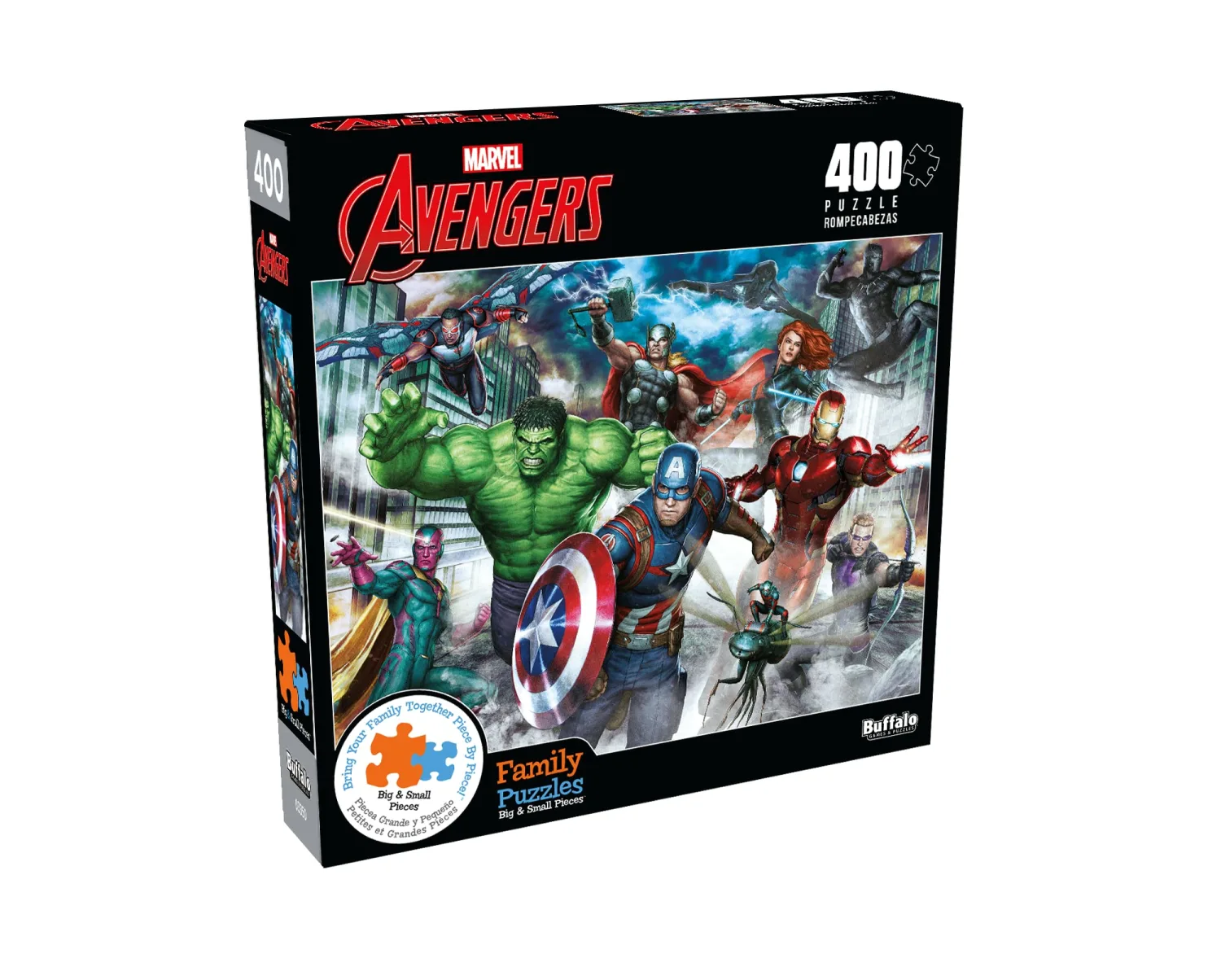 Buffalo Games - Marvel - Assemble! - 400 Piece Jigsaw Puzzle for Families Challenging Puzzle Perfect for Family Time - 400 Piece Finished Size is 21.25 x 15.00