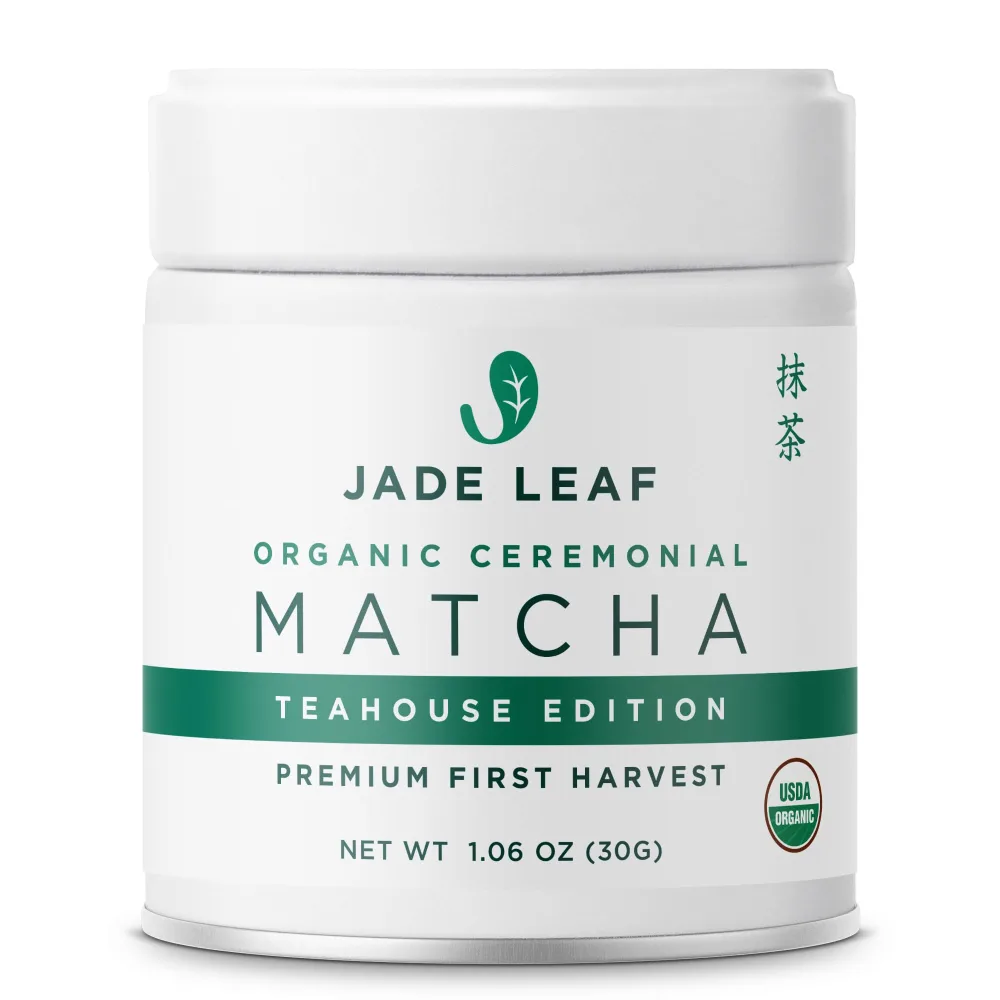 Jade Leaf Matcha Organic Ceremonial Grade Matcha Green Tea Powder - Authentic Japanese Origin - Teahouse Edition Premium First Harvest (1.06 Ounce)