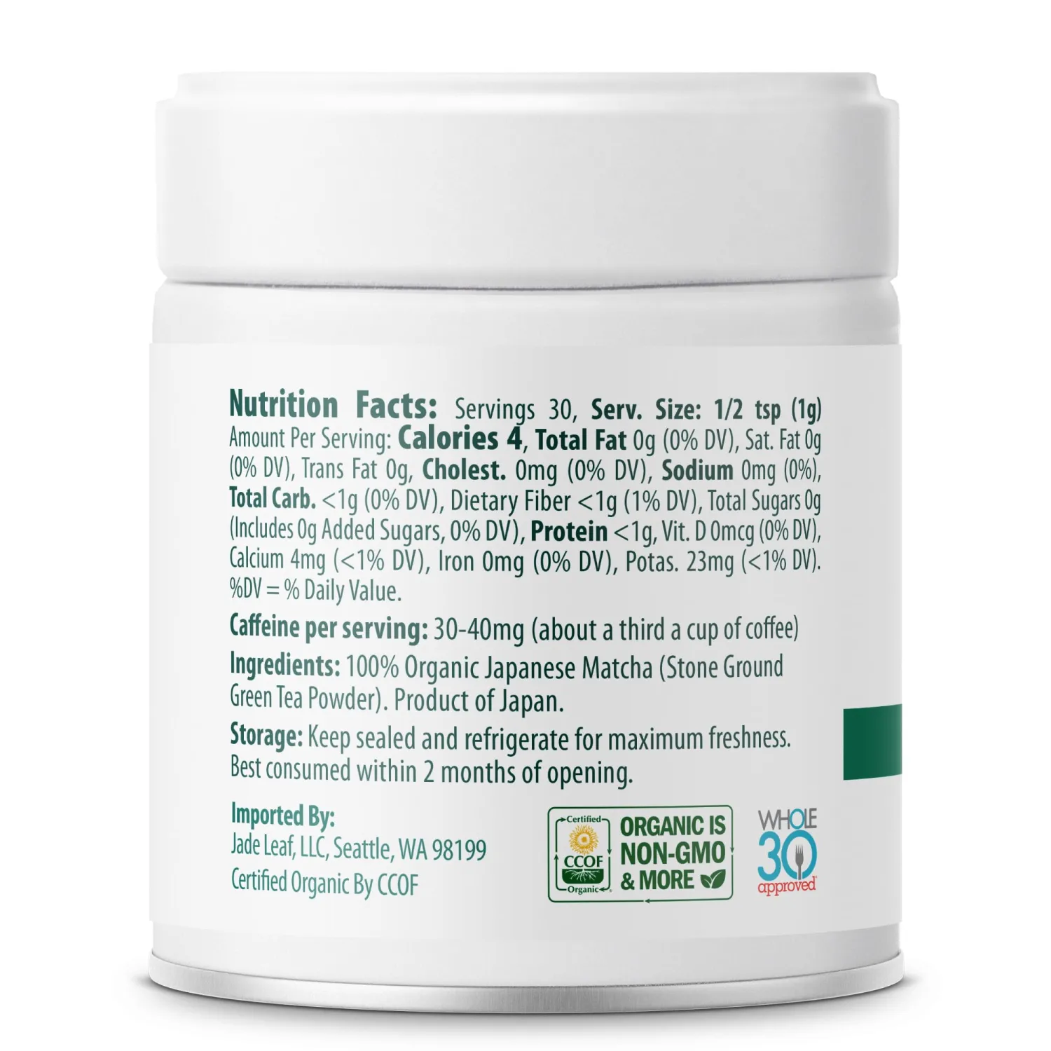 Jade Leaf Matcha Organic Ceremonial Grade Matcha Green Tea Powder - Authentic Japanese Origin - Teahouse Edition Premium First Harvest (1.06 Ounce)