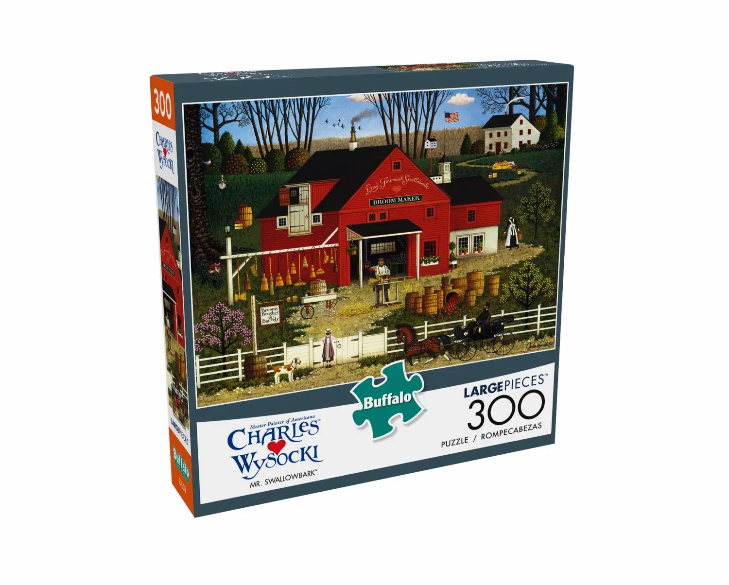 Buffalo Games - Charles Wysocki - Mr. Swallowbark - 300 Large Piece Jigsaw Puzzle for Adults Challenging Puzzle Perfect for Game Nights - Finished Puzzle Size is 21.25 x 15.00