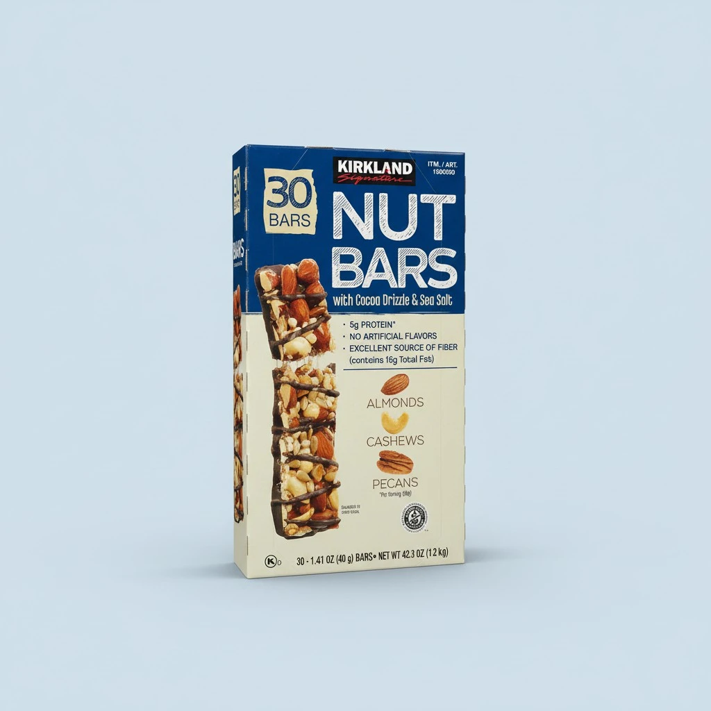 KIRKLAND SIGNATURE Nut Bars 30Count (2.64 Lbs), 42.3 Oz (096619215607)