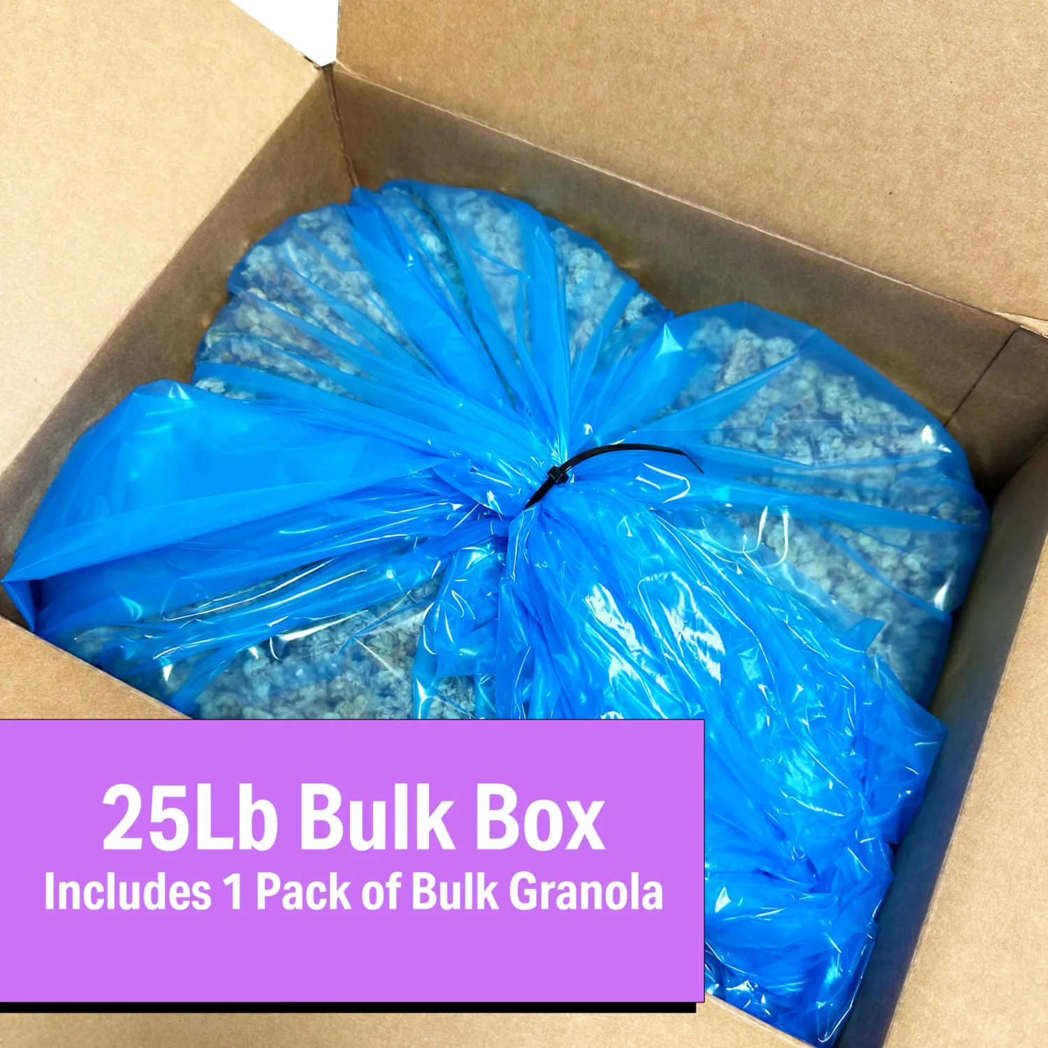 Bakery on Main Bulk Granola - Gluten Free, Kosher, Non-GMO, Vegan, Blueberry Flax, 25 lb Bulk Box