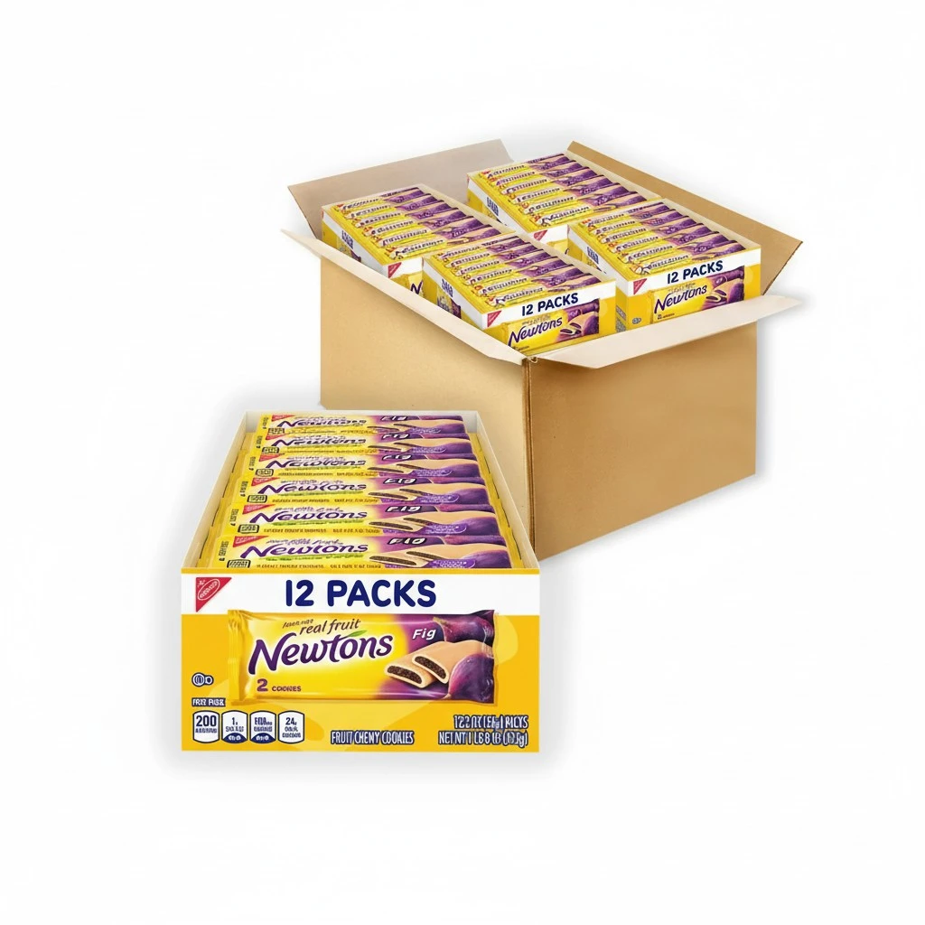 Fig Newtons Soft & Fruit Chewy Fig Cookies, (Fig Bars), 48 Snack Packs (2 Cookies Per Pack, 4 Boxes)